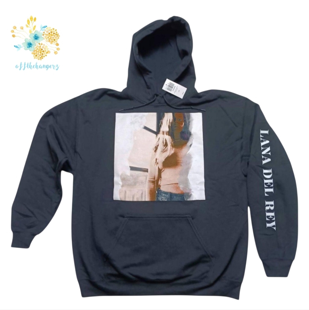 Lana Del Rey Graphic Hoodie Men's Size Large Black NEW NWT